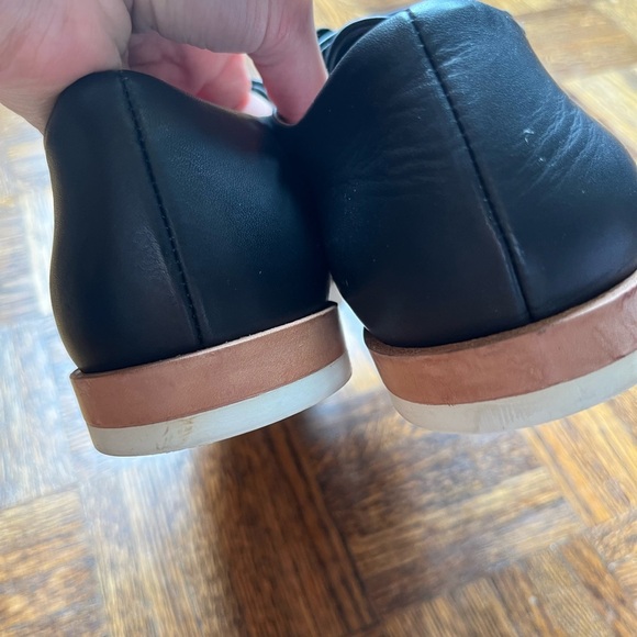 MIISTA London Leather Black and white Studded Flower Loafers size 11 - Picture 13 of 14